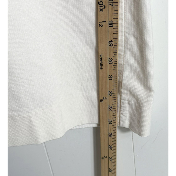 Banana Republic Wide Leg Crop Corduroy Pants Size 10R Ivory Stretch New - Read - Picture 6 of 16